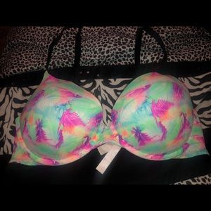FLORAL VICTORIA SECRET PINK BRA 36D